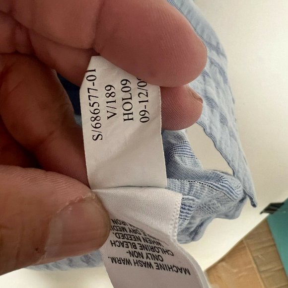 Banana Republic Mens Shirt XL Blue Striped Seersucker Long Sleeve Button Down - Picture 5 of 7